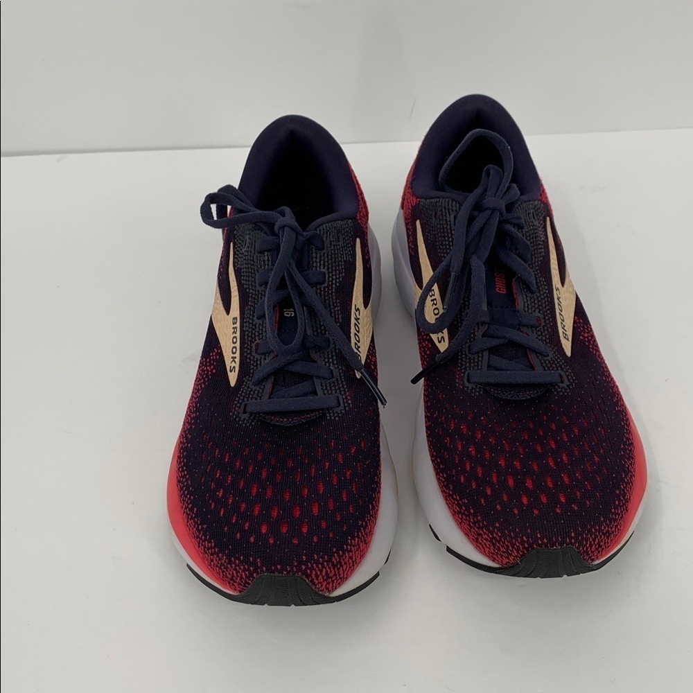 Brooks Ghost 16 running shoe sneakers navy blue pink orange walking women 8.5 - Picture 4 of 7